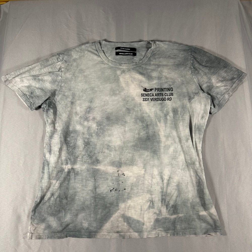 Reese Cooper Seneca Arts Club T-Shirt‎ Mens M Grey Fair Distressed Graphic Tee